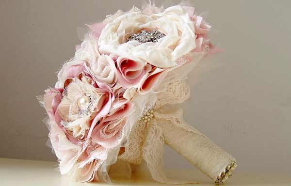 دسته گل عروسی ، دسته گل پارچه ای عروس